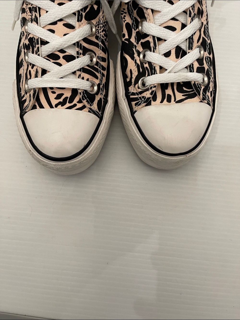 CONVERSE ALL STAR HIGH TOP JUNGLE ART PRINT SNEAKERS WOMENS SIZE 7 - Picture 7 of 13